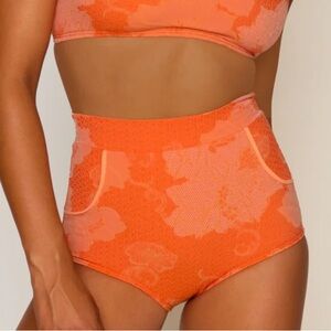 Seea Georgia High Waist Bikini Bottoms in Squeeze SZ S NWT